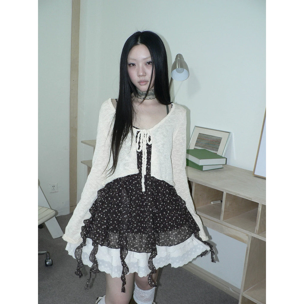Ang: Project Vintage Strap-on Knitted Cardigan Jacket