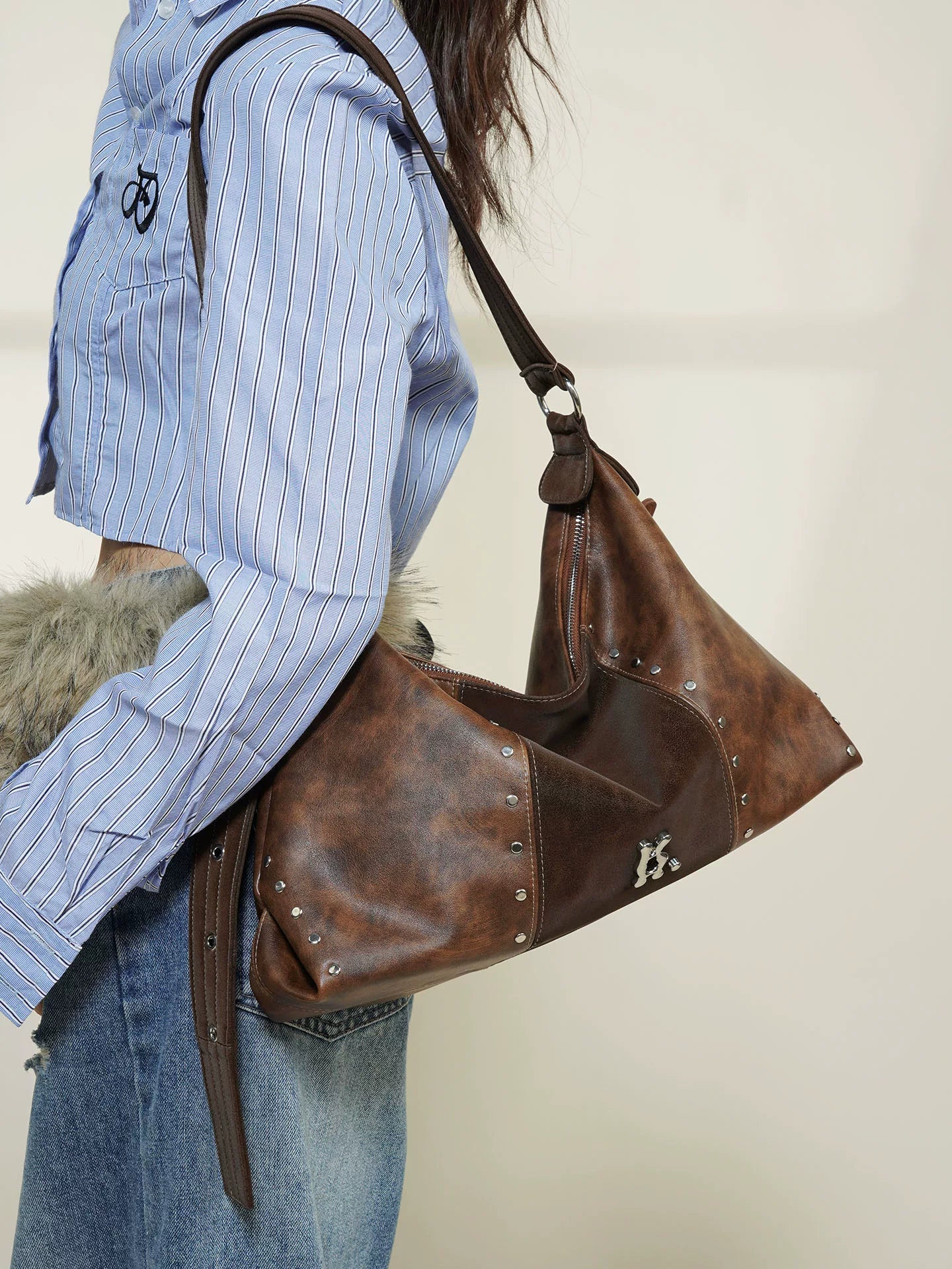 KUANGHUA Vintage Large Capacity Underarm Bag