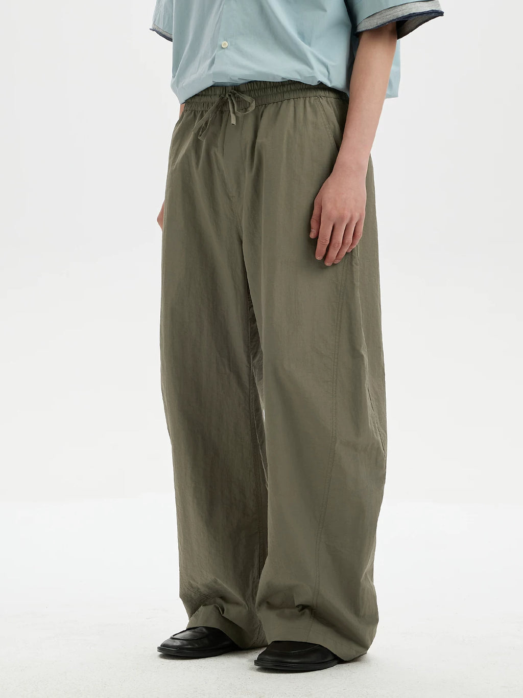 BUTTBILL 280g Breathable Linen-Blend Parachute Pants