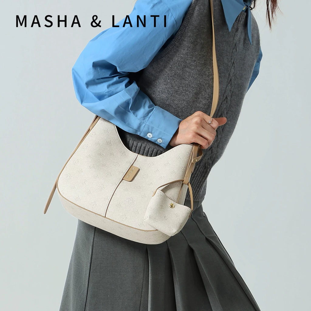 Masha Lanti Denim Large Capacity Underarm Bag