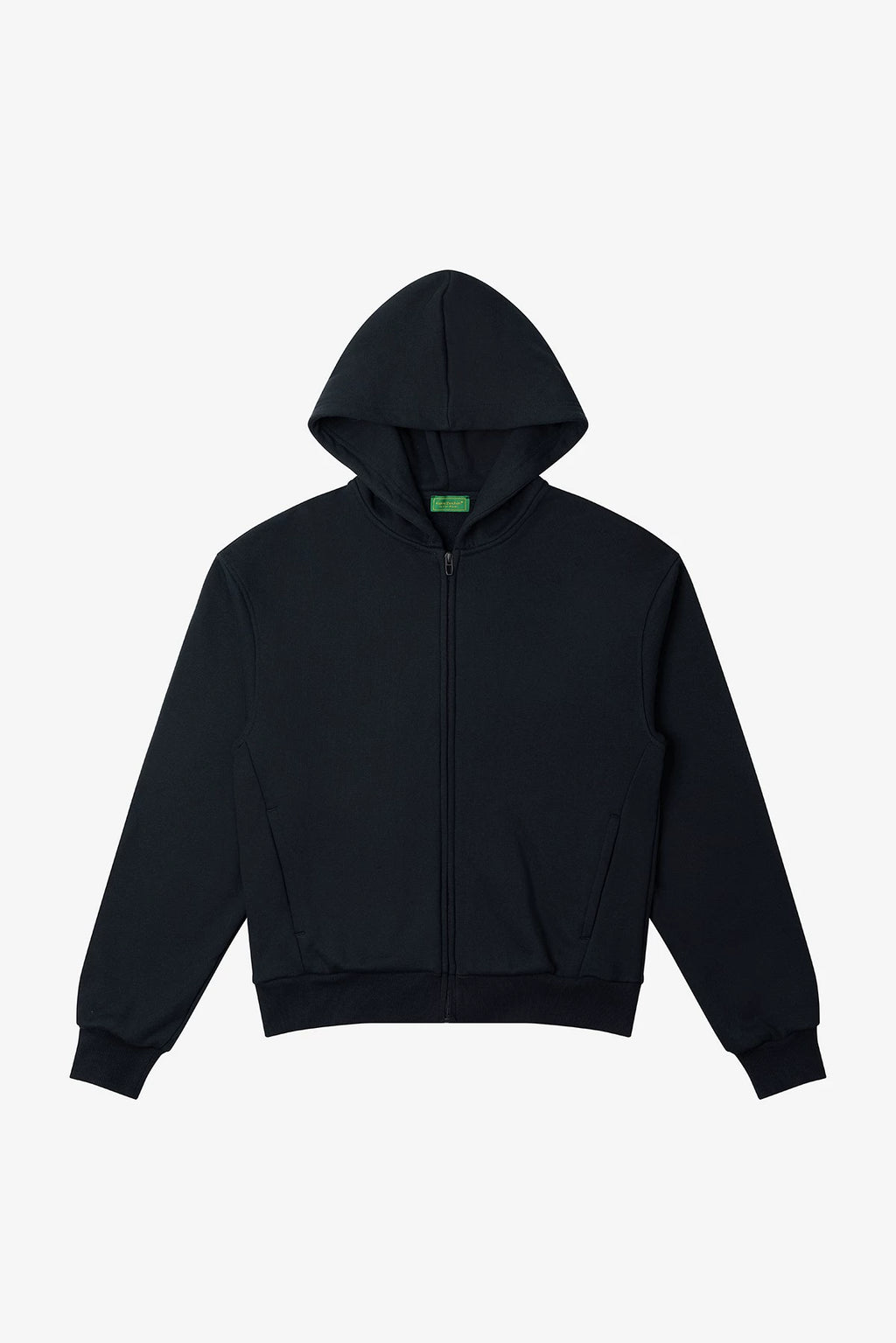 NO LOGO Lazy Loose Abraded Hooded Zipper Sweater