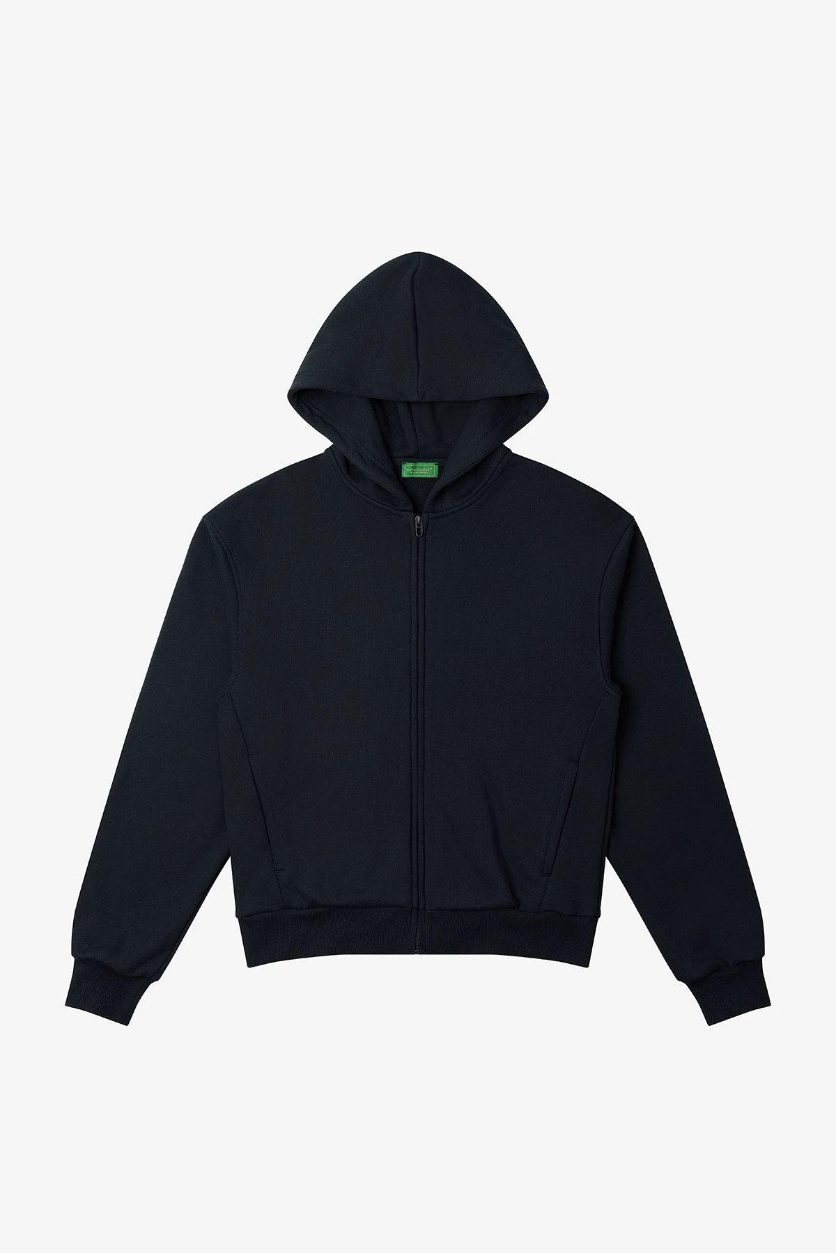 NO LOGO Lazy Loose Abraded Hooded Zipper Sweater