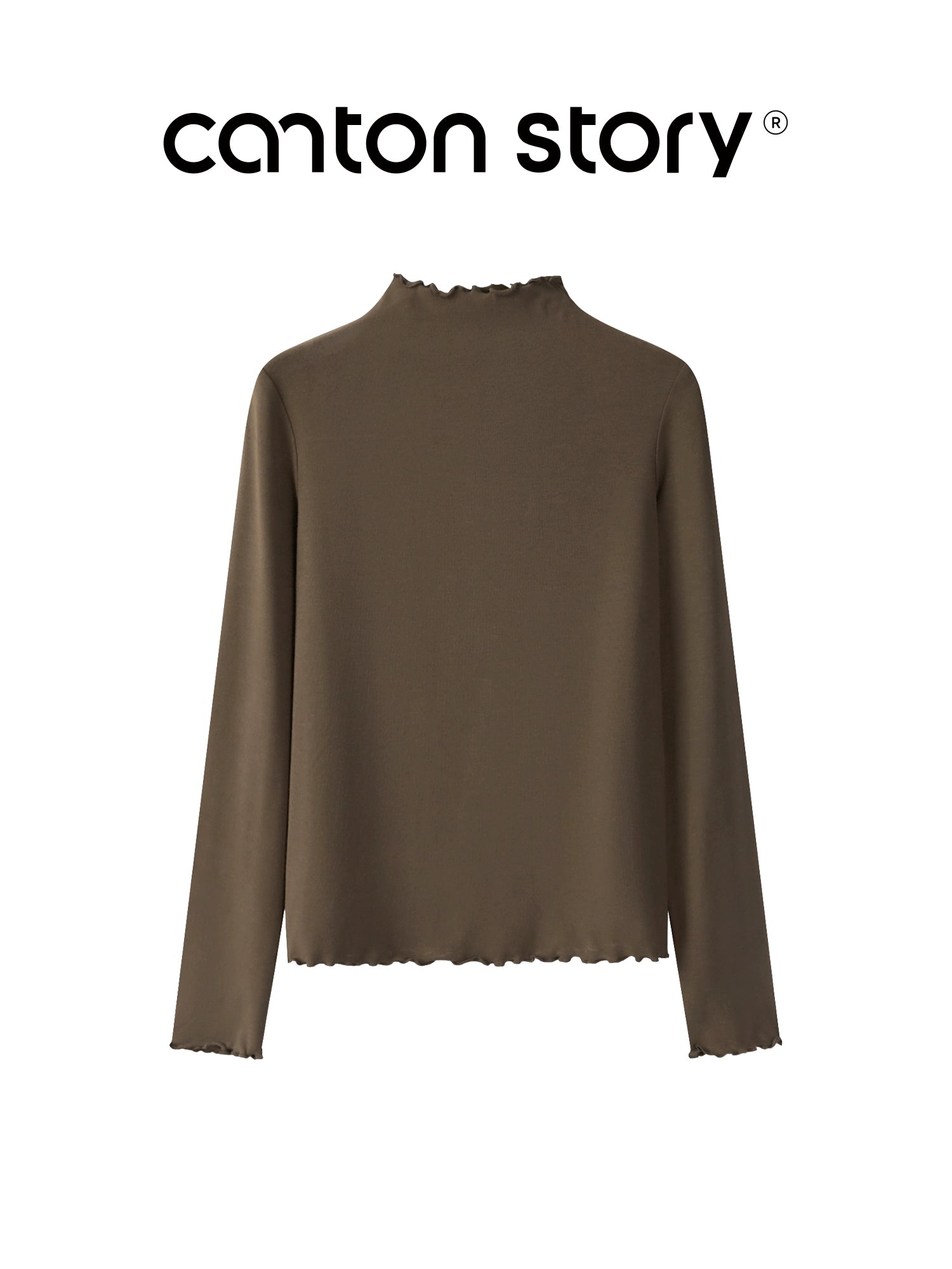 Cantonstory Shoulder Casual Versatile Bottom Shirt