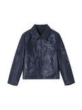VETERANBOI TATOO PRINT LEATHER JACKET