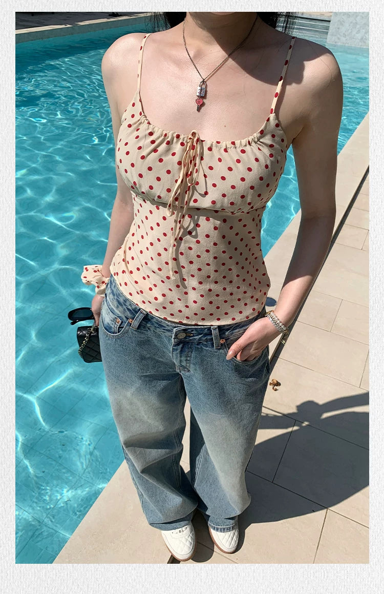 Popchee Polka Dot Slim Sling