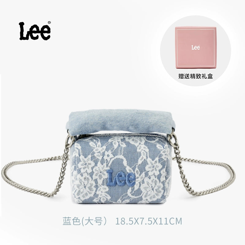 Lee Mini Lace Embroidered Chain Crossbody Bag