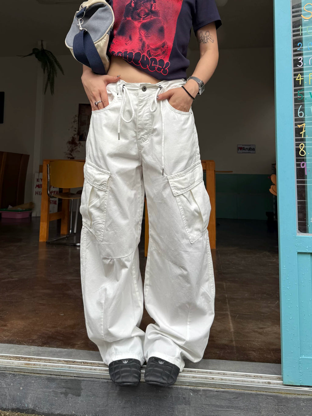 CCYE Vintage Drawstring Loose Slacks