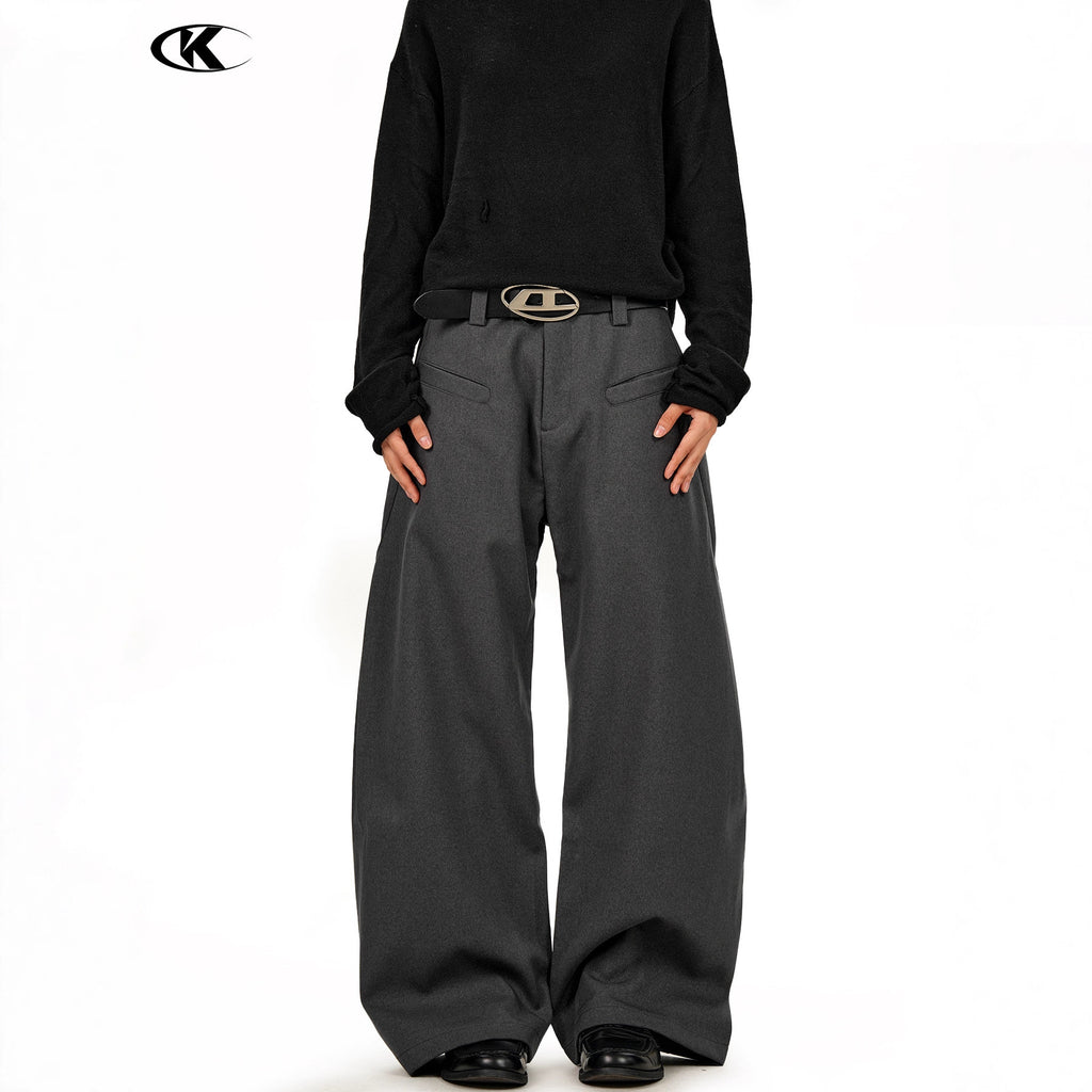 11KN Wide-leg Loose Retro Casual Trousers