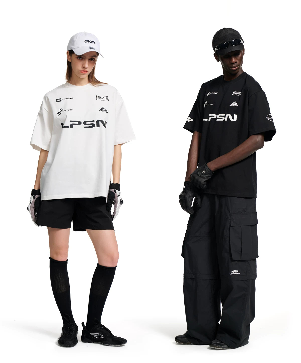 Loopsoon Chest Letter Print Sports and Leisure Tee