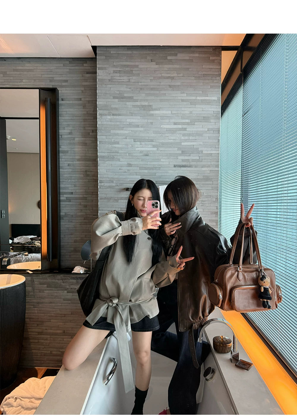 YOUNG KYLIN Lace-up High-end Casual Loose Korean Coat