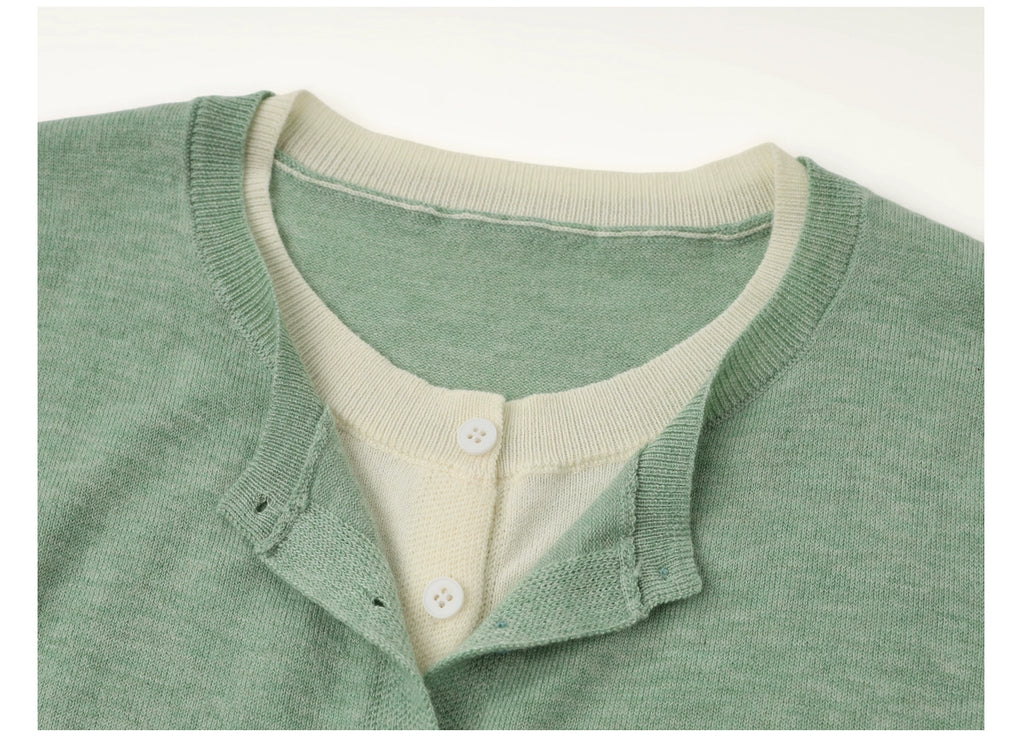 EIGHTHMONTH Casual Versatile Fake Two-piece Knitted Sweater