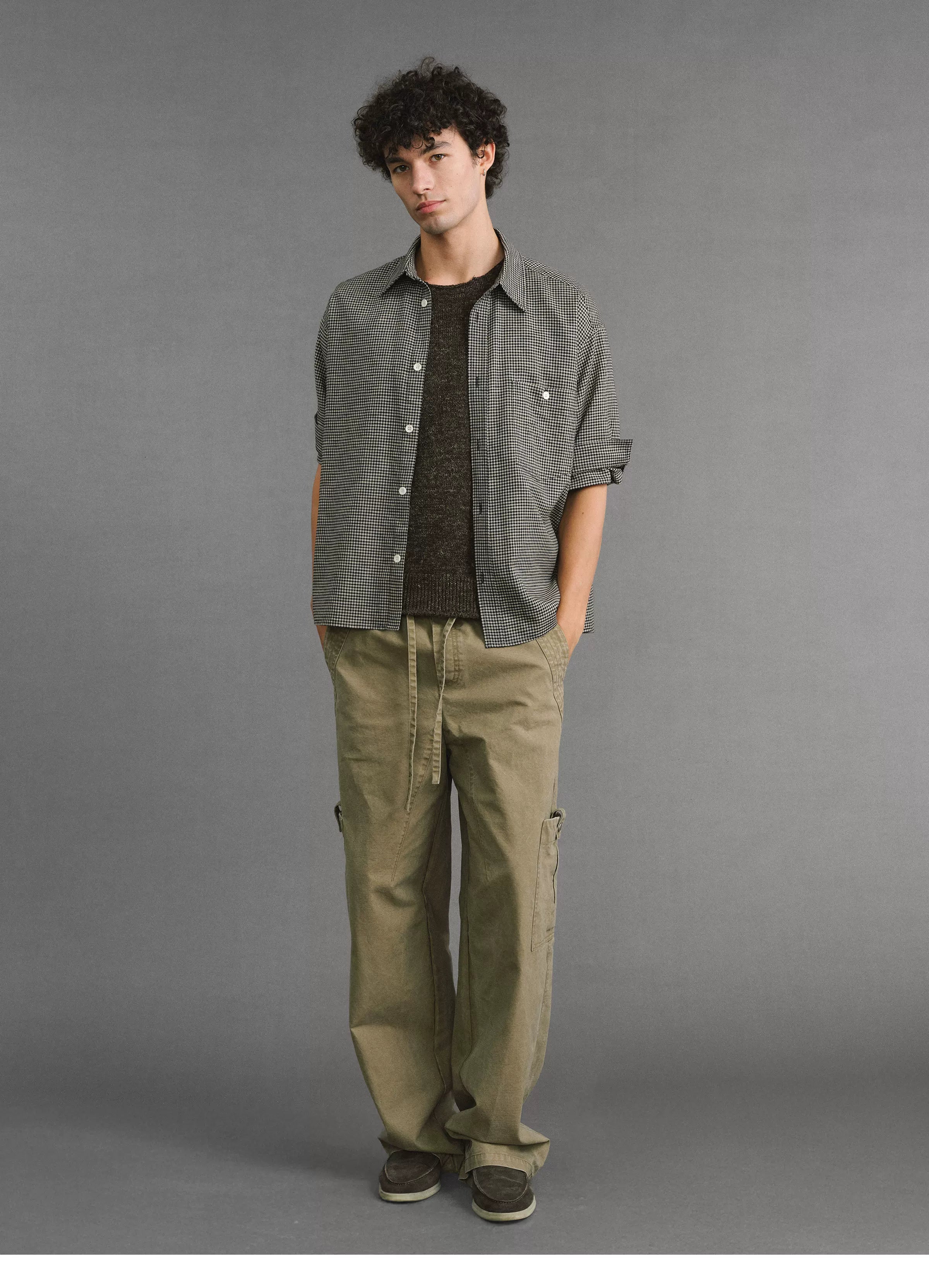 VLABMADE 200g Breathable Houndstooth Relaxed Short-Sleeve Shirt