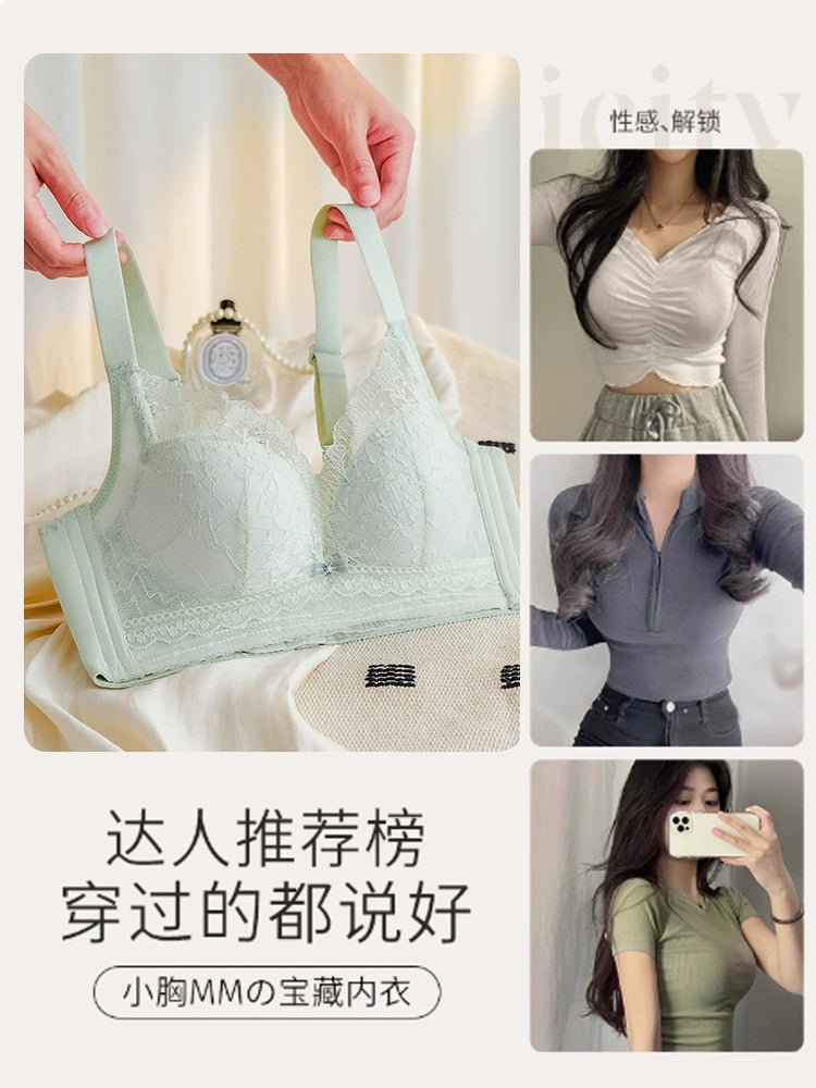 Urban Butterflies Gather and Show Large and Thin Lace Bra Cover Without Steel Ring