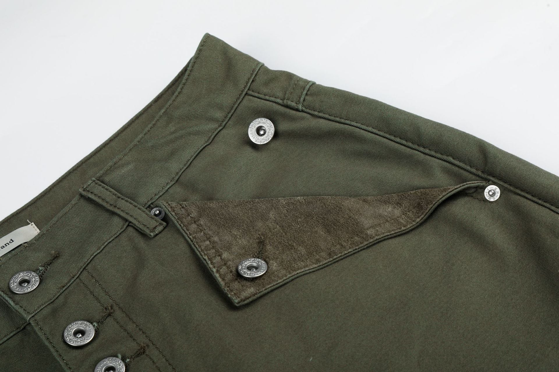 11KN Vintage Spliced Pocket Loose Wide Leg Casual Pants