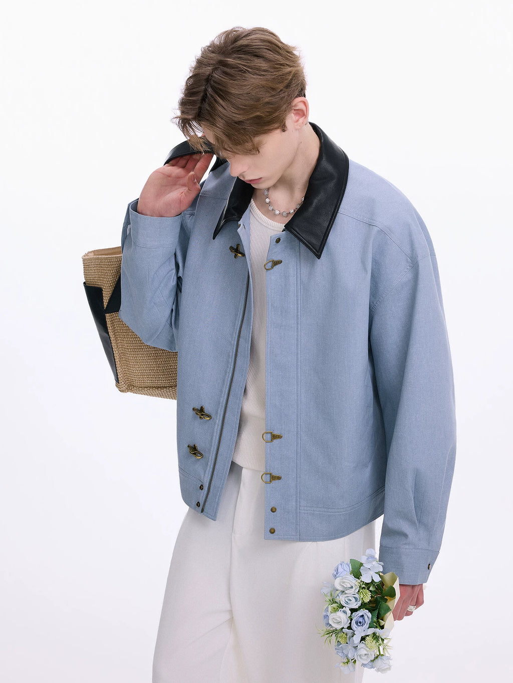 CHOR Color Matching Collar Casual Lapel Jacket