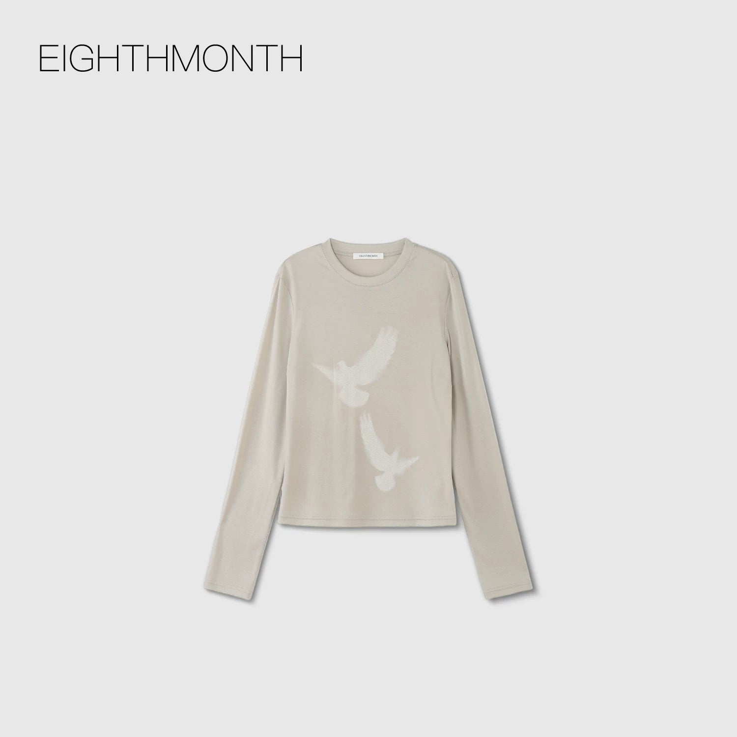 EIGHTHMONTH Skinny Crew Neck Casual Long Sleeve