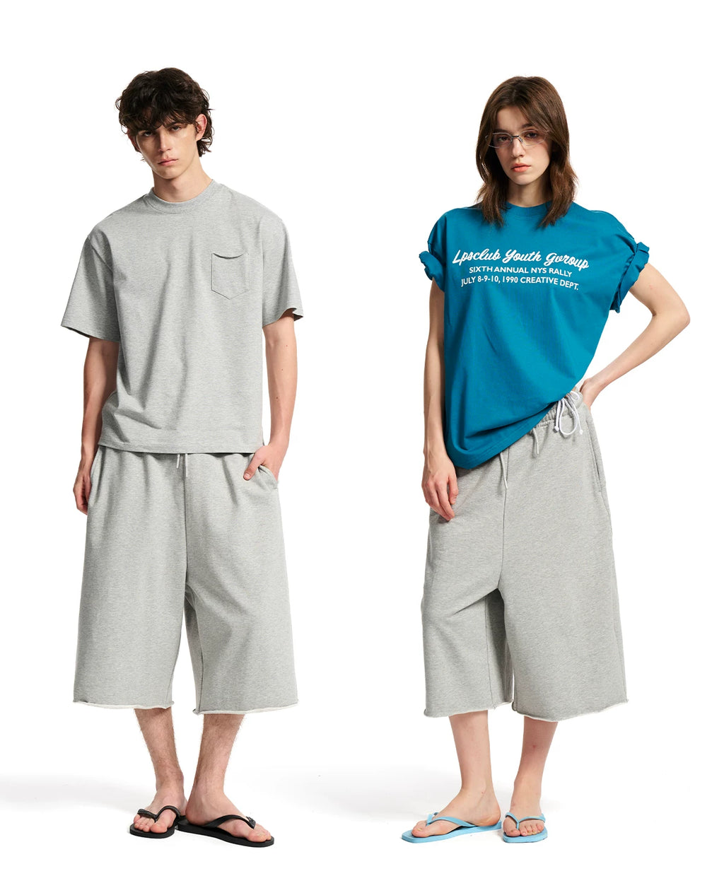 Loopsoon Minimalist Drawstring Seven-point Versatile Shorts