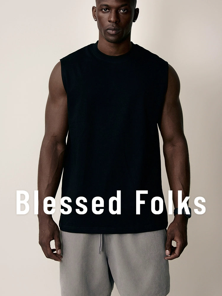 Blessed Folks Vintage Fitness Casual Vest Sports Vest