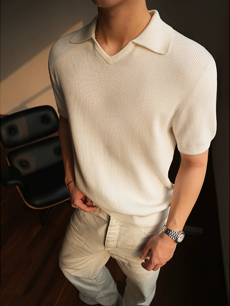 SEE ALSO [Quiet Luxury Upstart] 16S long-staple cotton old money Knitted Polo Shirt