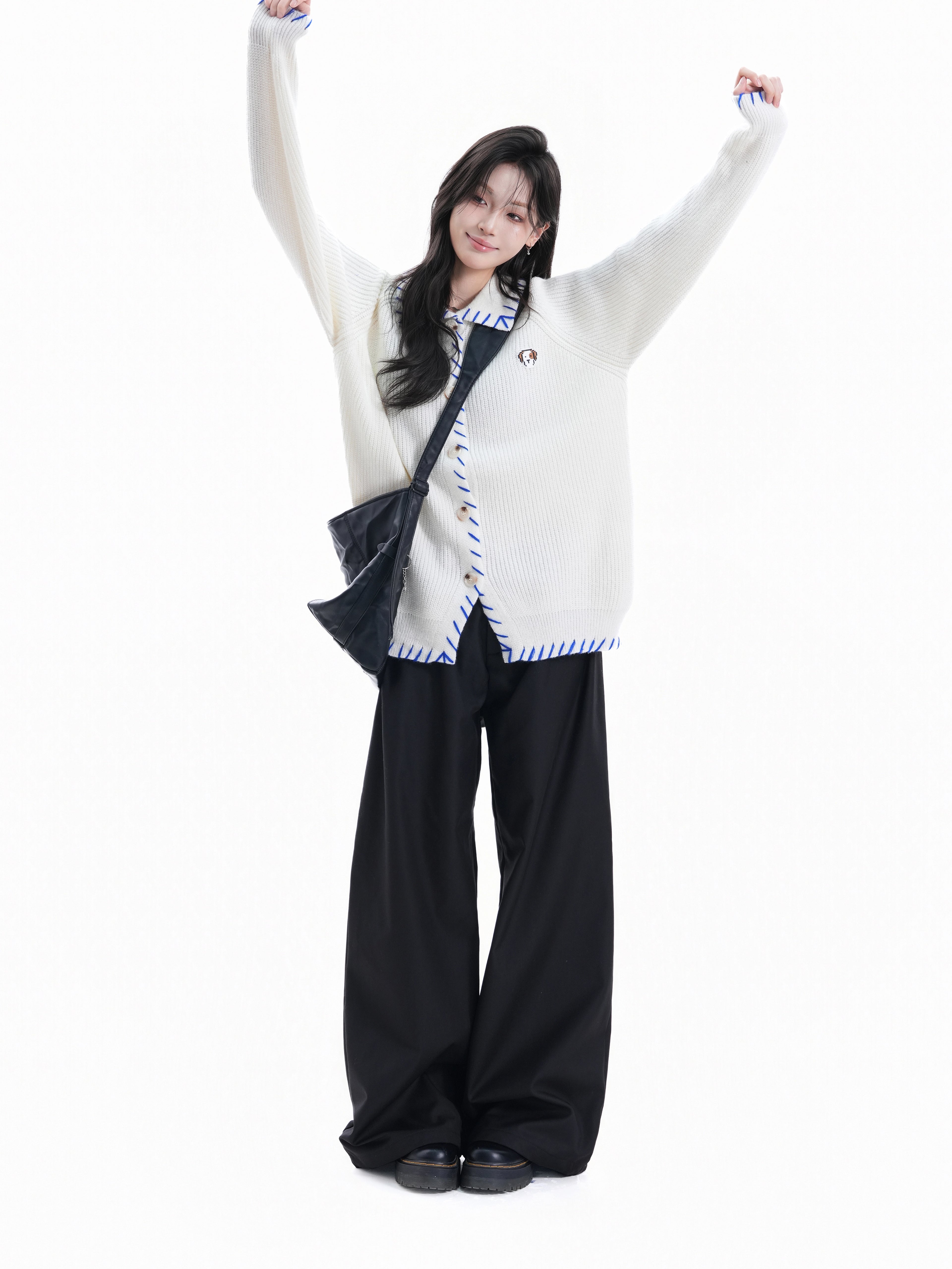 Zuocisankon Premium Lighting Thread Knitted Cardigan Sweater