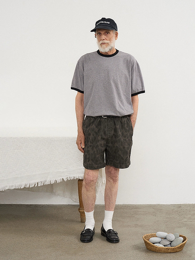 PARTIMENTO Shoulder Pinstriped Tee