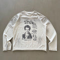 Erole Dirty Dye Old Damage Embroidery Print Long Sleeve