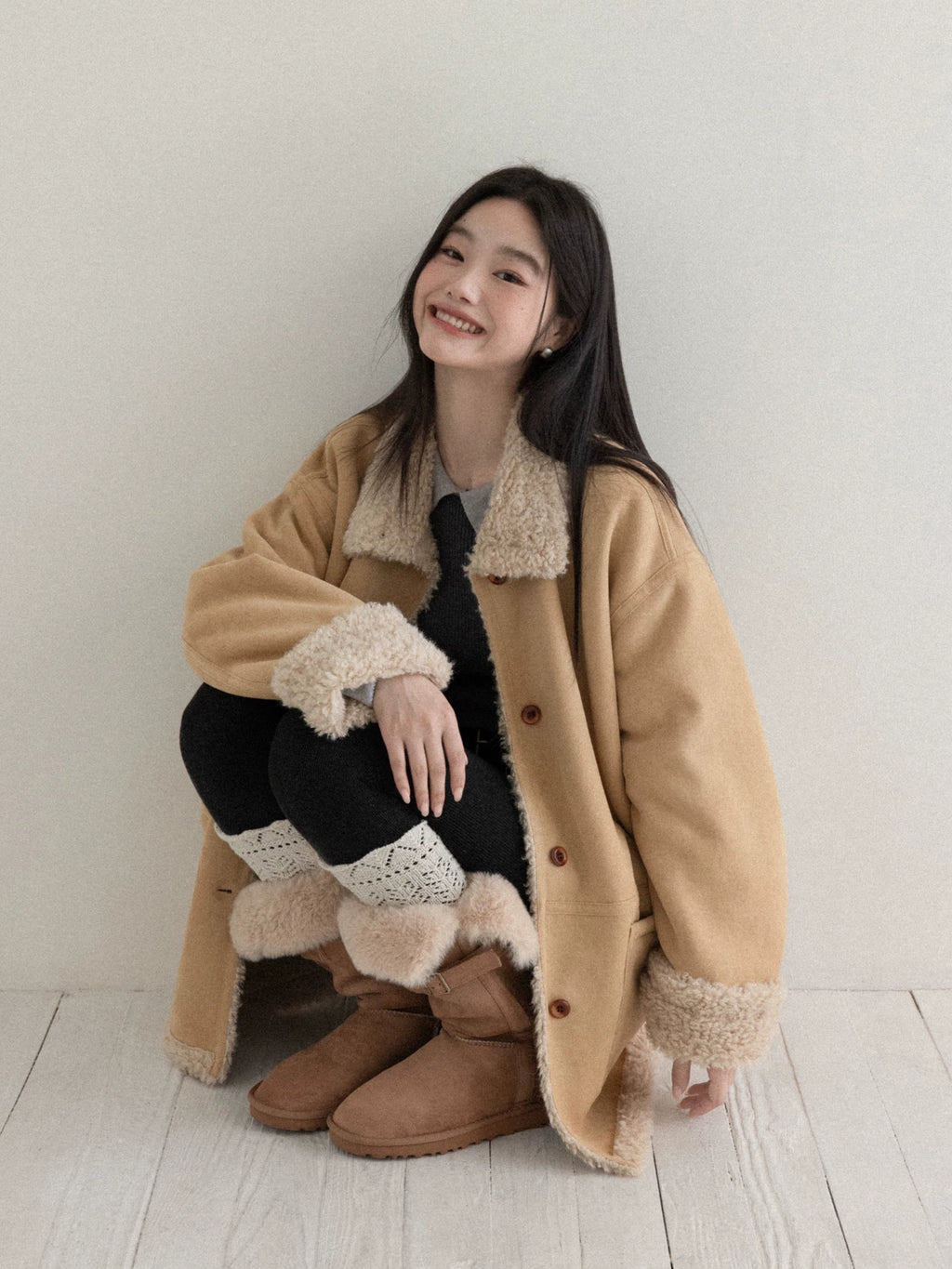 Cantonstory College Lapel Slim-fit Wool Knitted Sweater