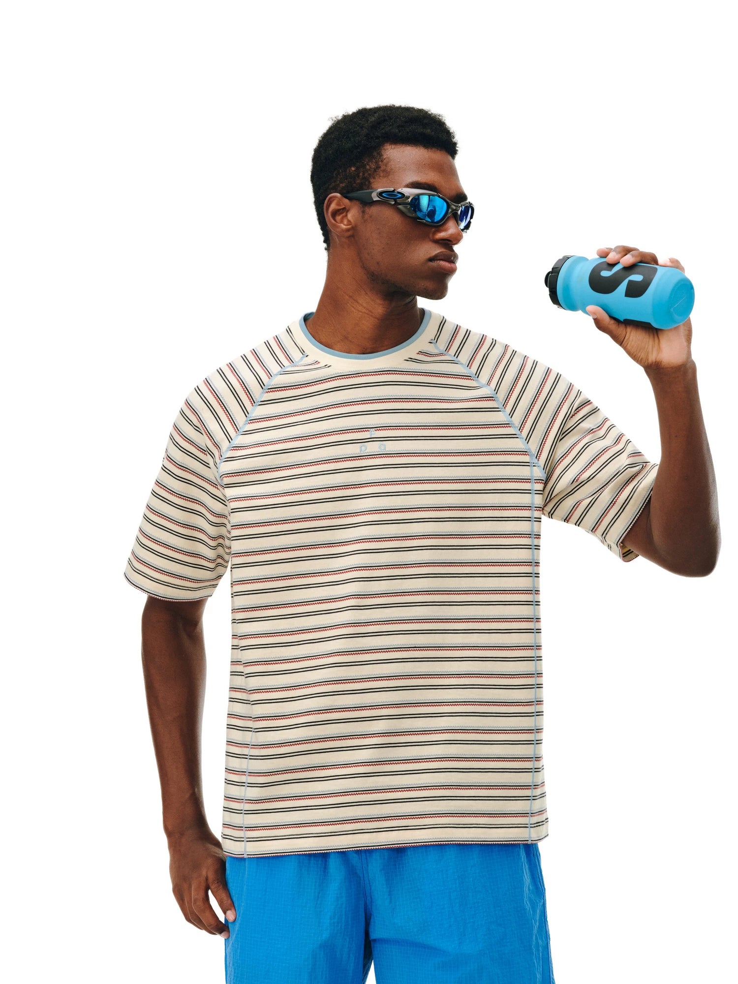 FPA Double Collar Contrasting Stripe Sports Tee