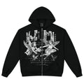 MEDM Angel Patch Casual Hooded Cardigan Sweater