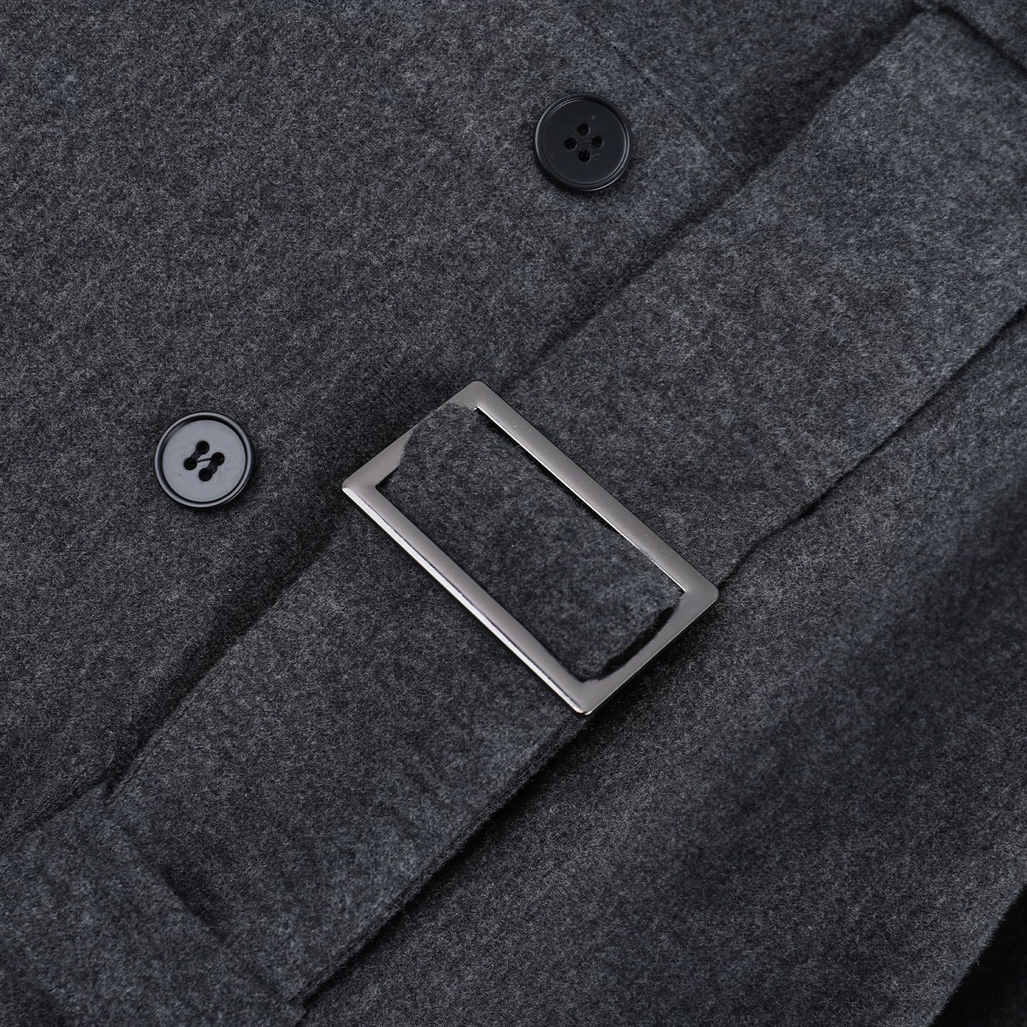 Instunning Turtleneck Long-sleeved Breasted Belt Temperament Dress