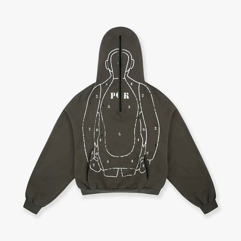 FTS Vintage Casual Ripped Hooded Sweater