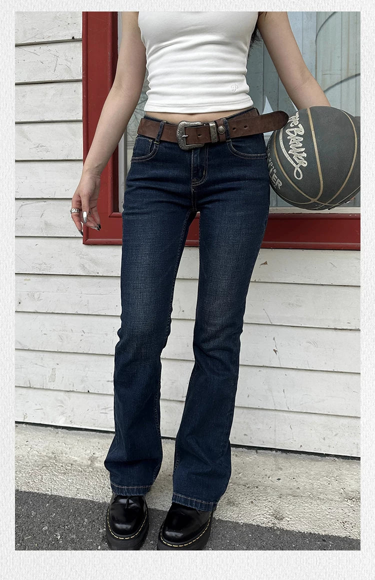 Popchee High Elastic Mid-waist Slim Jeans