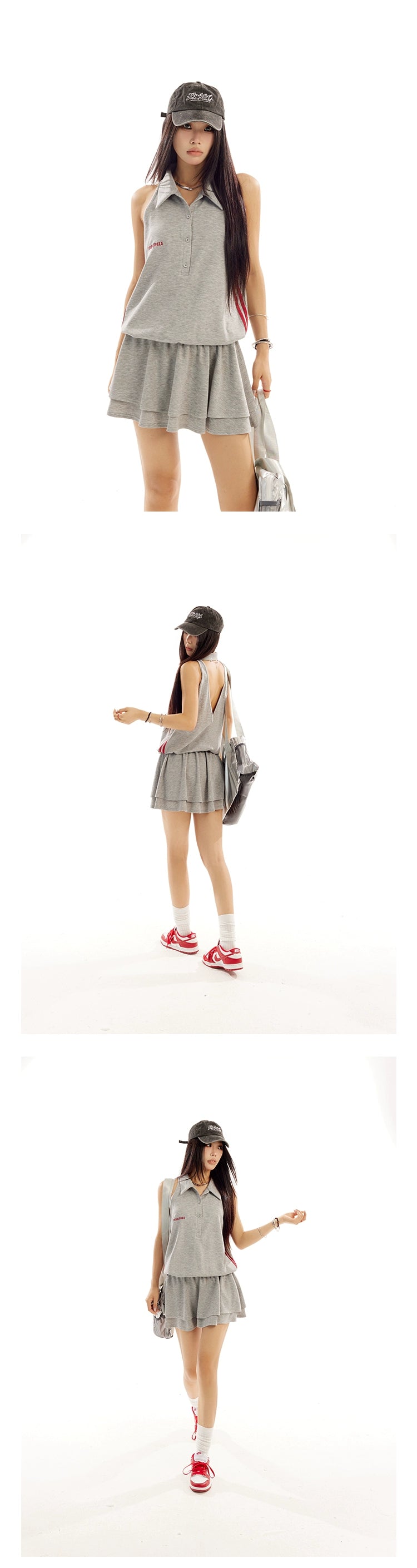 Zero Polo Neck Halter Dress