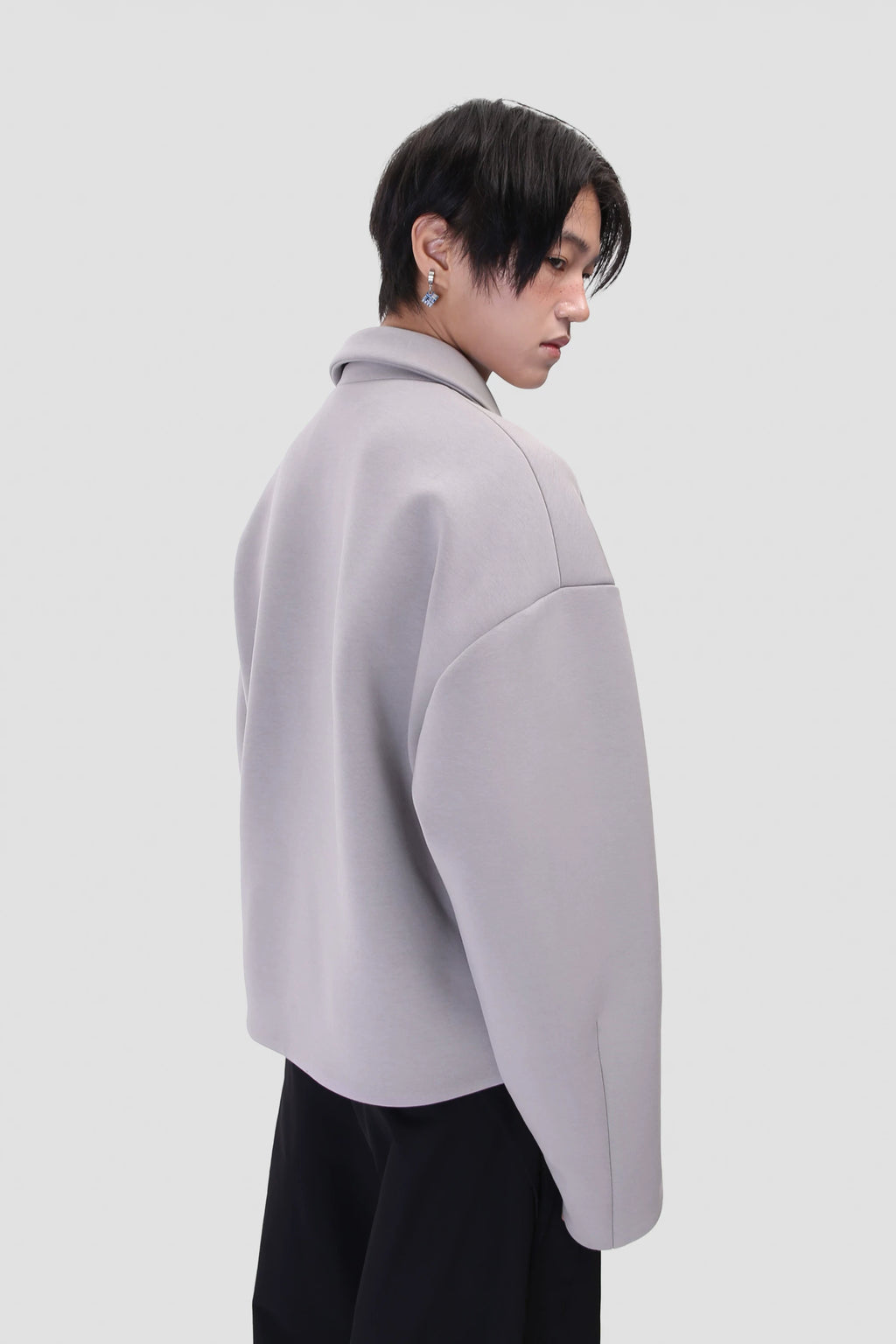 SOUTHFISH executive minimalist boxy shoulder cardigan jacket