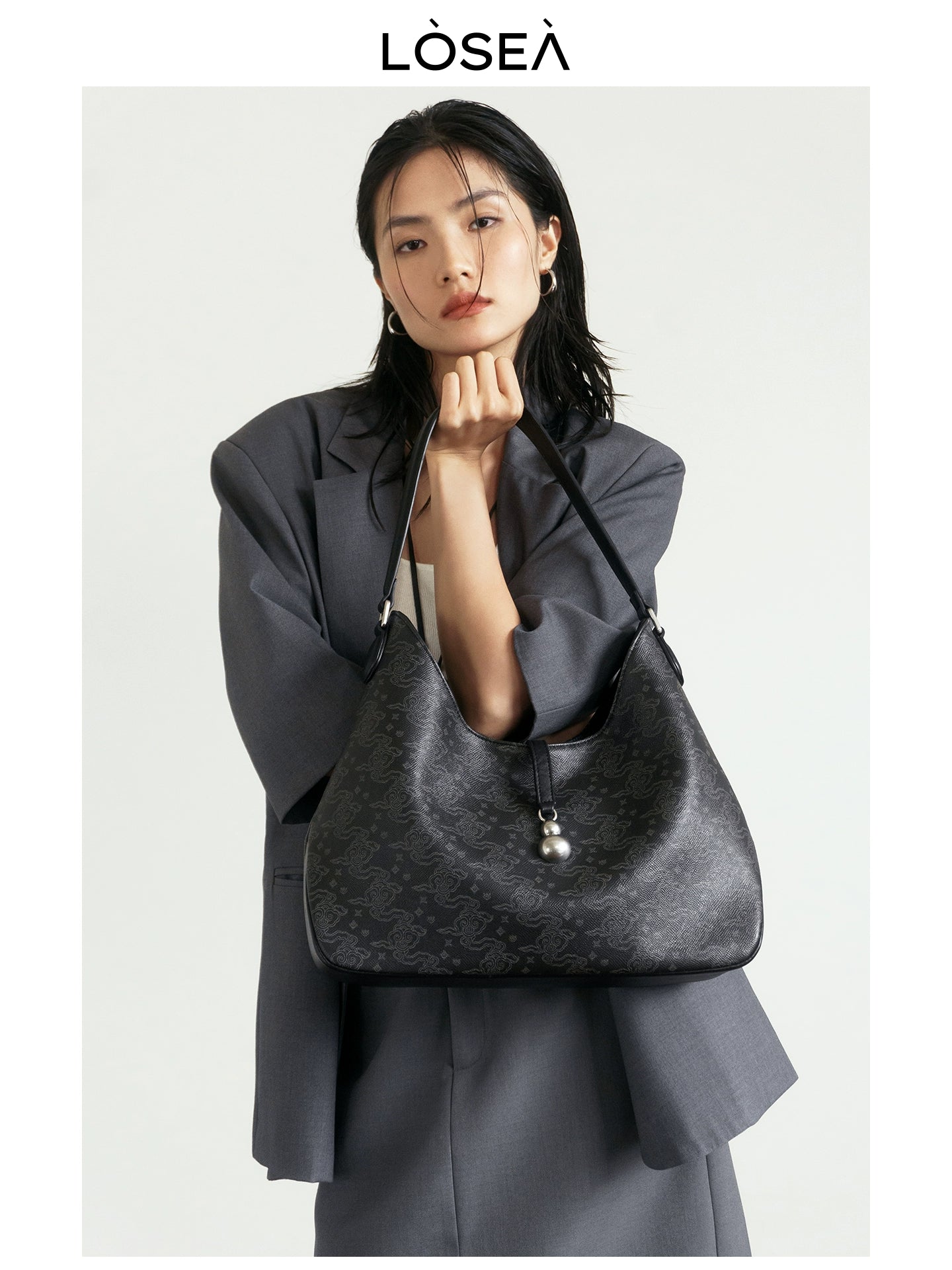 LOSEA Ruyi Moire Large Capacity Tote Bag