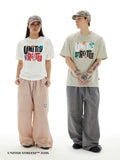 US Two-tone Embroidered Plaid Slacks