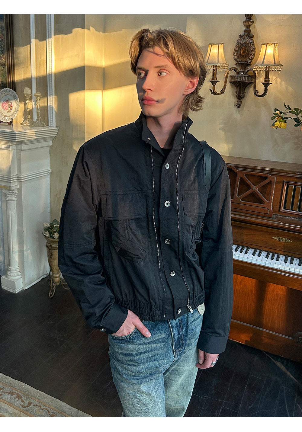 EME Vintage Tooling Stand-up Button-down Jacket