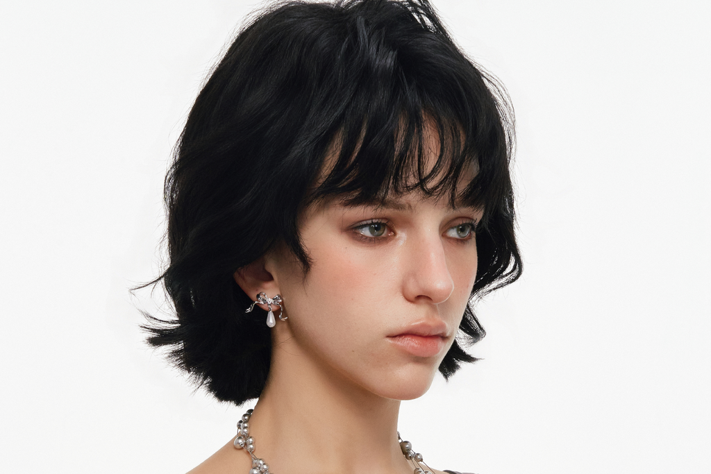 SUMIYAKI Exquisite Bow Pearl Earrings