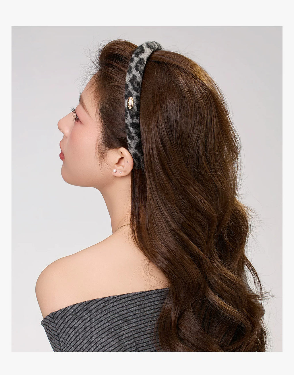 DODOGOGO Plush Leopard Print Headband