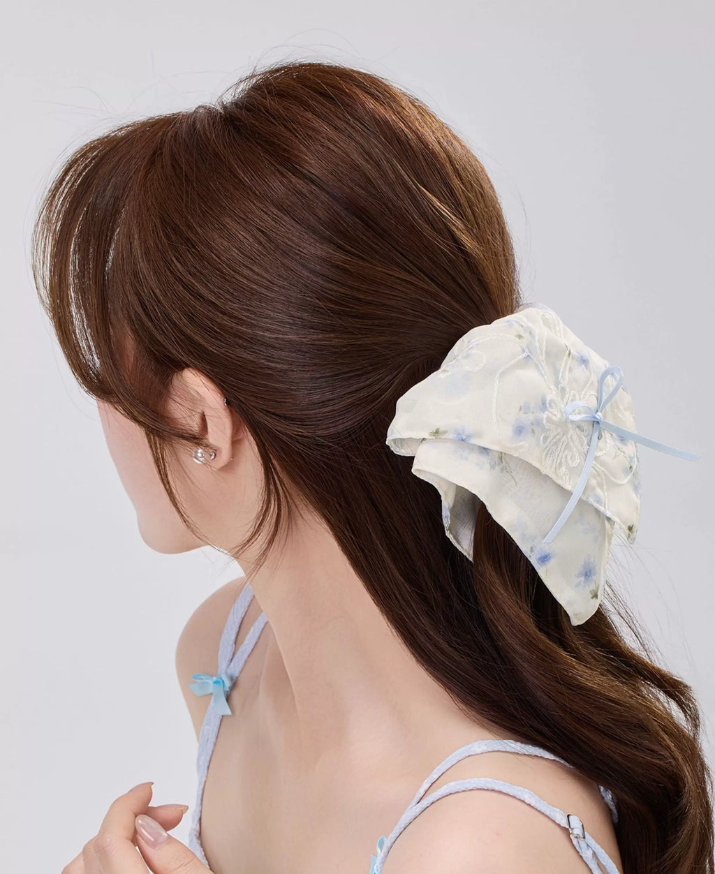 DODOGOGO Ink Bow New Chinese Lace Streamer Headdress