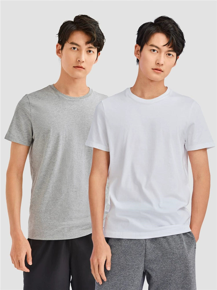 Giordano Crew Neck Solid Color Casual Bottom Shirt