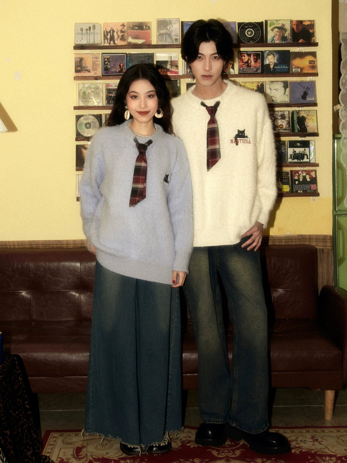 ALOHA Vintage Lazy Slack Tie Sweater