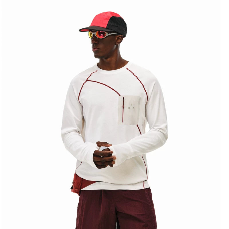FPA Sports Crew Neck Casual Contrast Long Sleeves