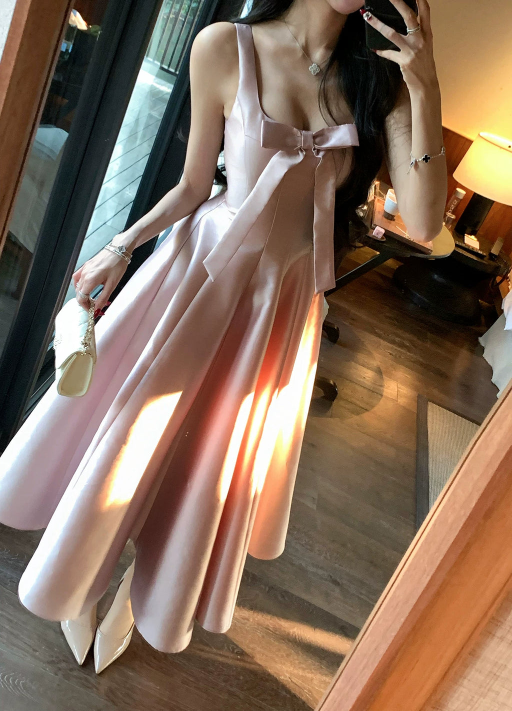 Barb Chill Large Skirt Satin Dress