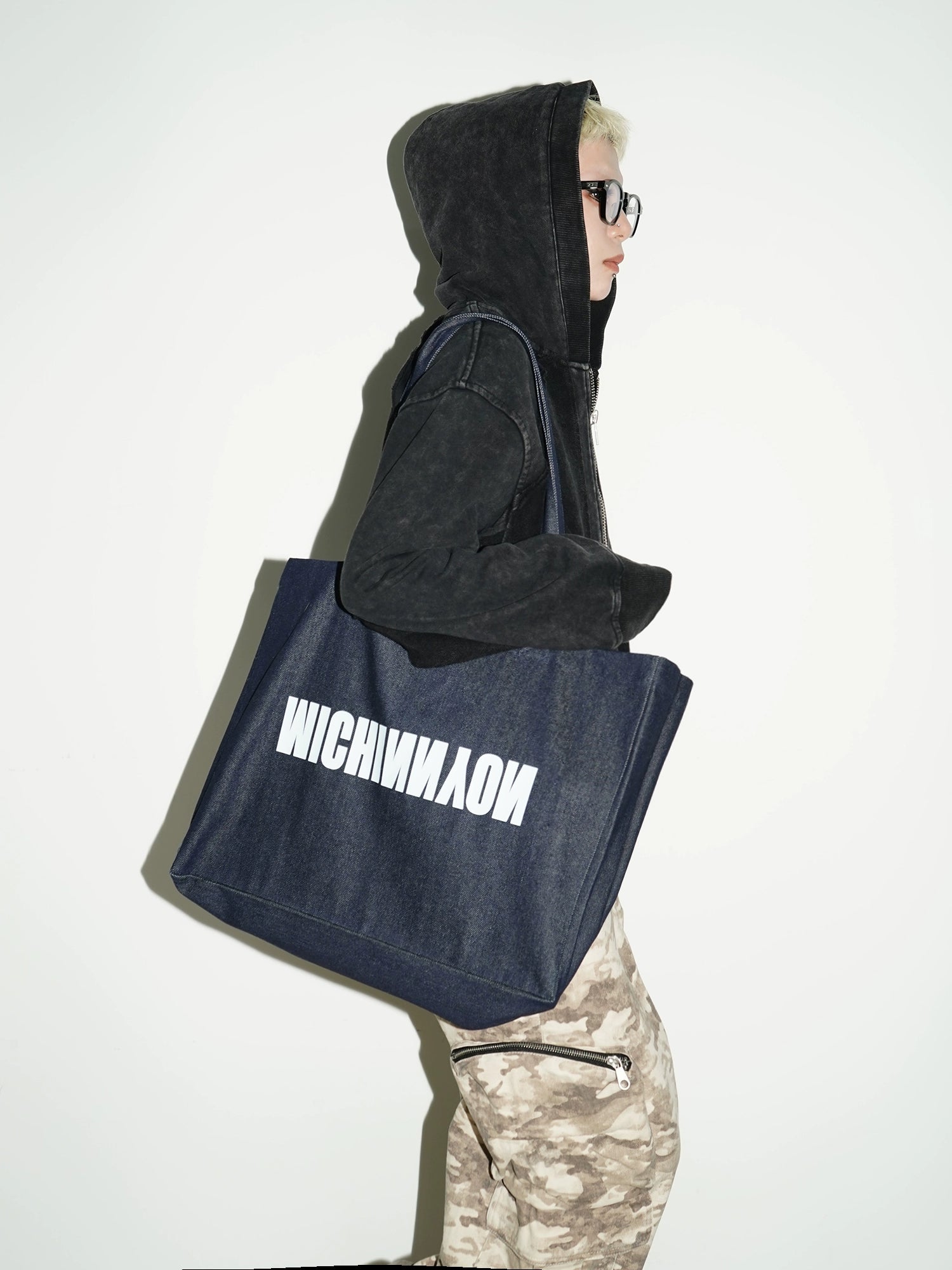 MICHINNYON Ins Street Versatile Denim Canvas Bag