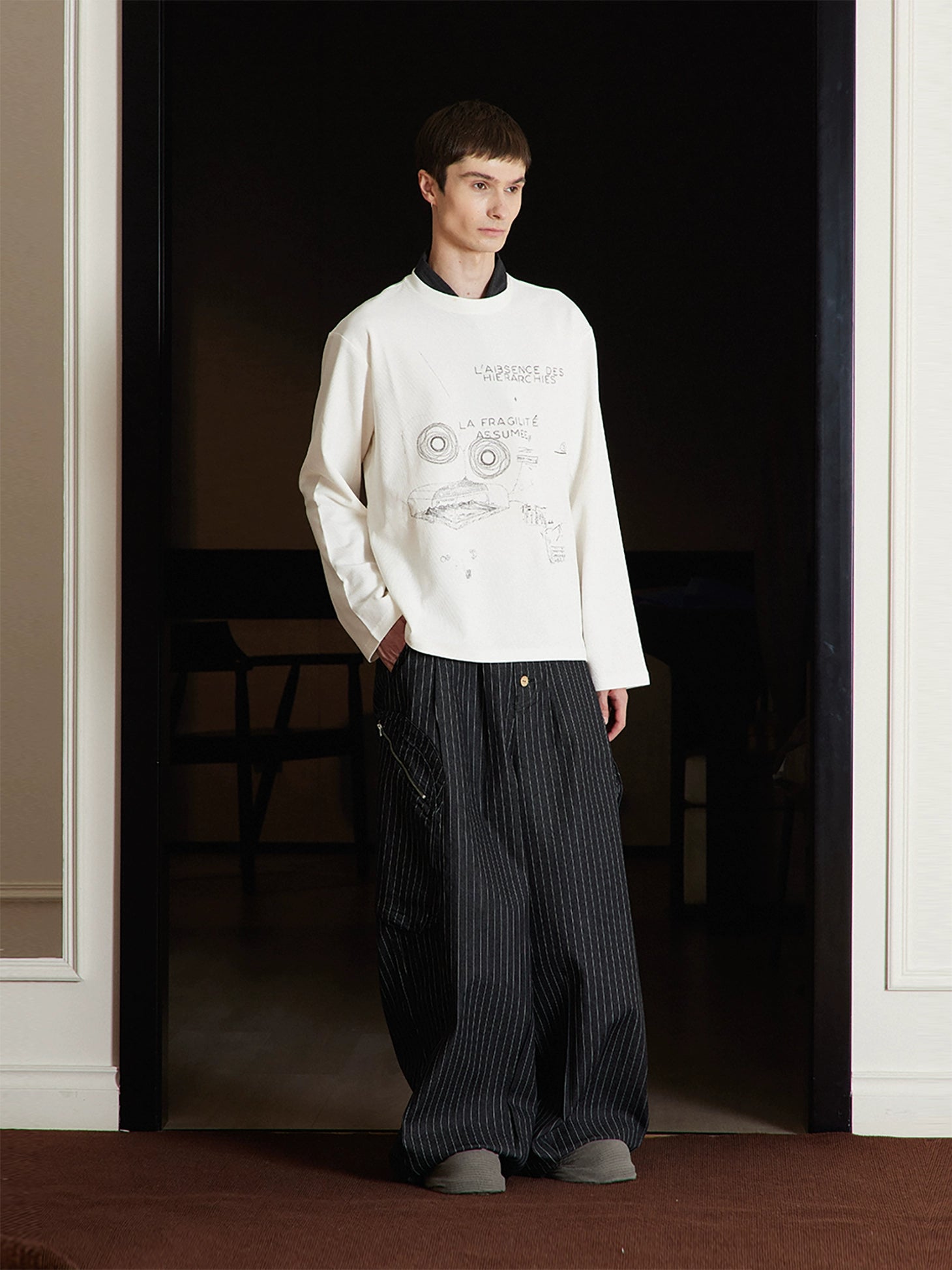 TZ Killer Loose Versatile Star Track Print Long Sleeve