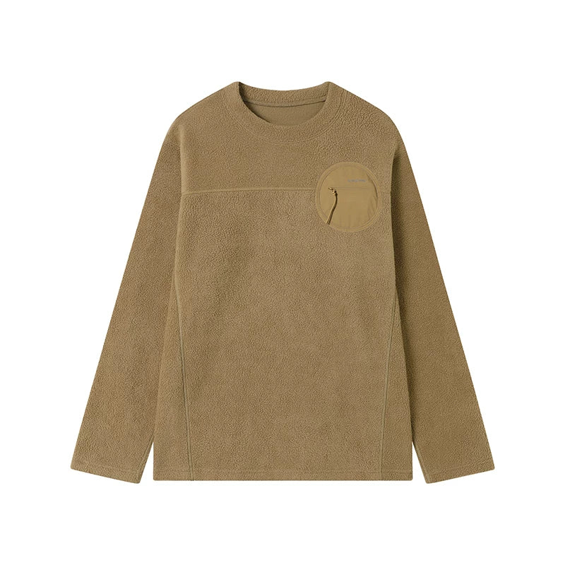 CryingCenter Small Disc Fleece Loose Pullover Sweater