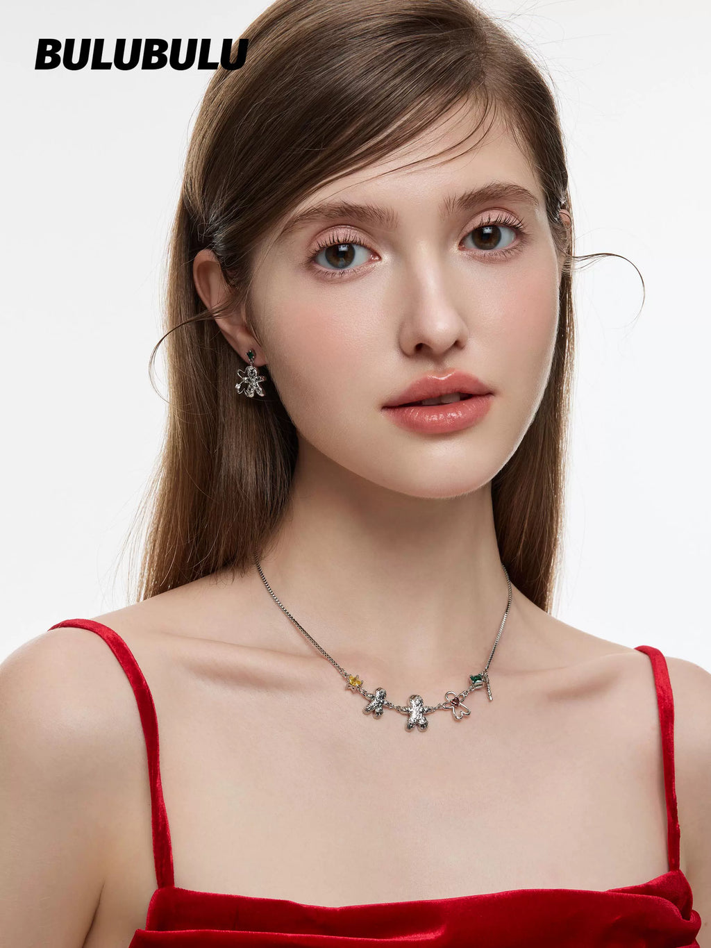 BULUBULU Gingerbread Man Premium Sense Collarbone Chain