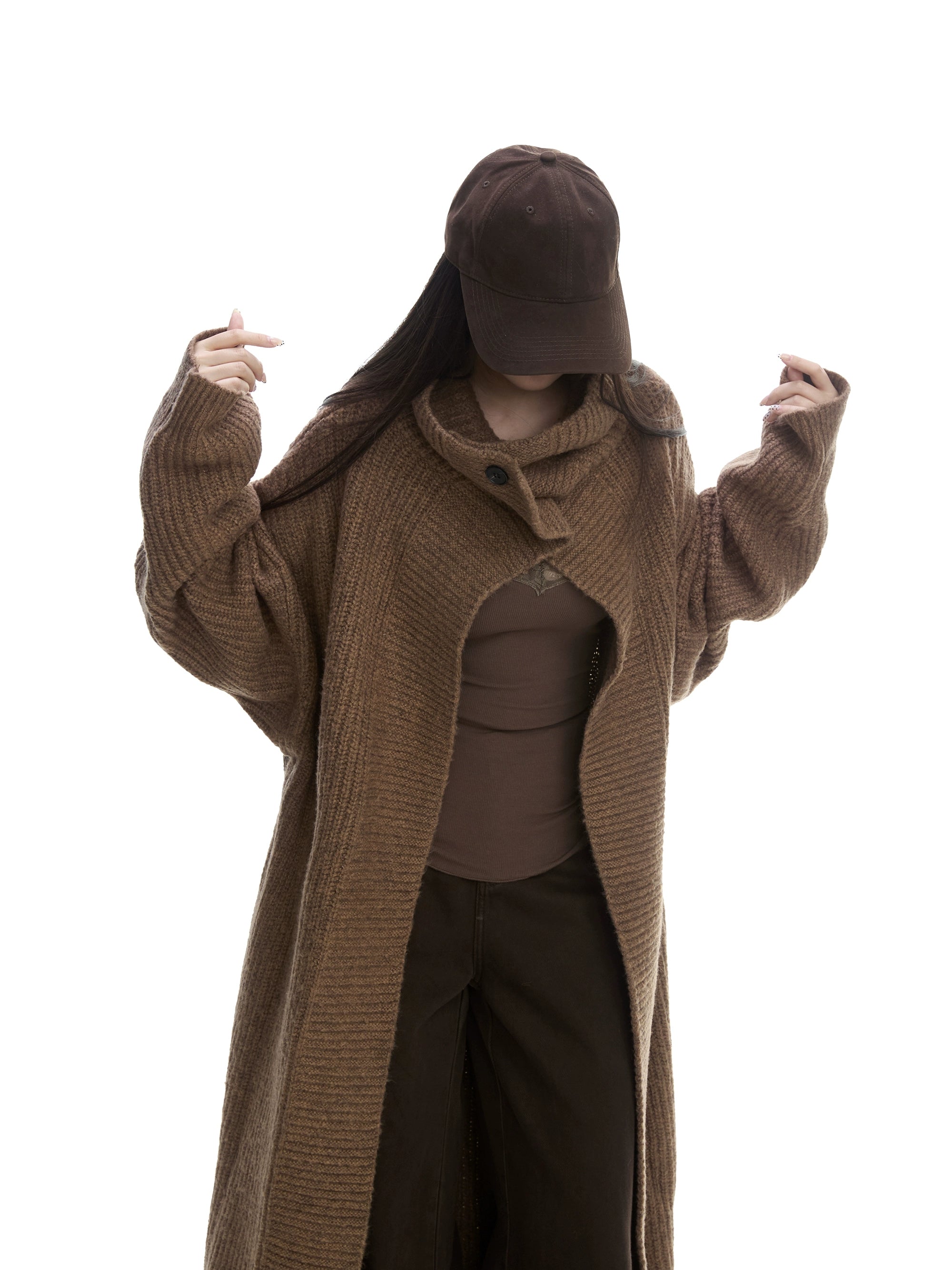 WITHMIN Loose and Thin Knitted Cardigan Jacket