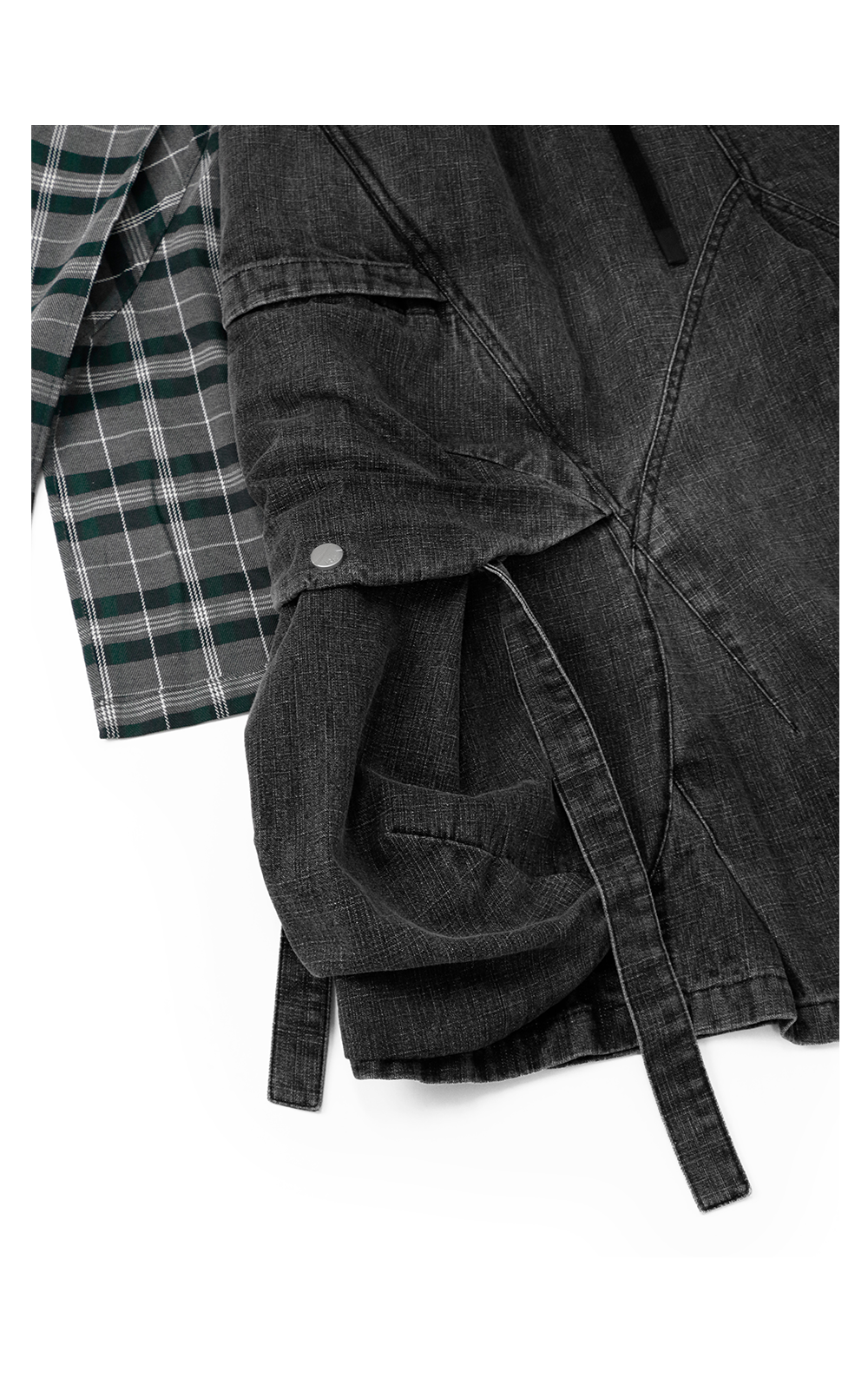 RELABEL Removable Fart Curtain Denim Eight-point Shorts